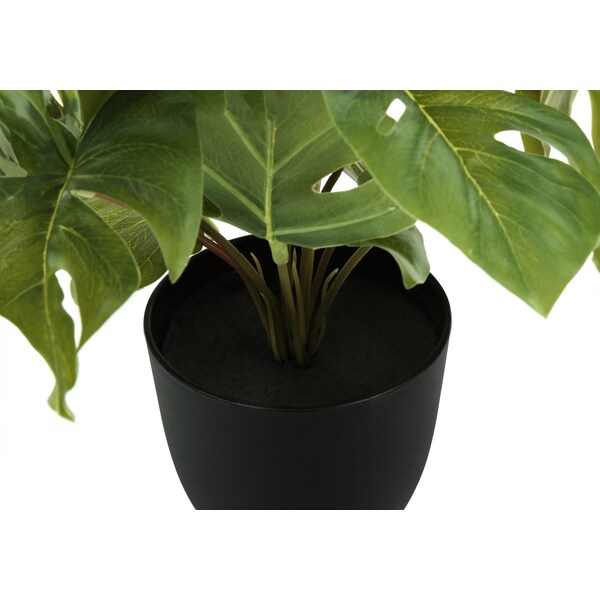 Artificial Plant, 13 Tall, Monstera Calthea, Indoor, Faux, Fake, Table, Greenery, Potted, Set Of 2